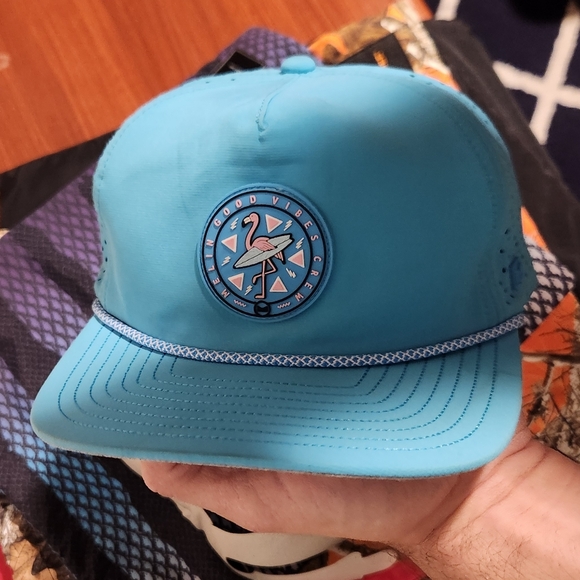 MELIN CORANADO good Vibes Neon Blue. 58cm Classic. Rare Hat - Picture 1 of 8